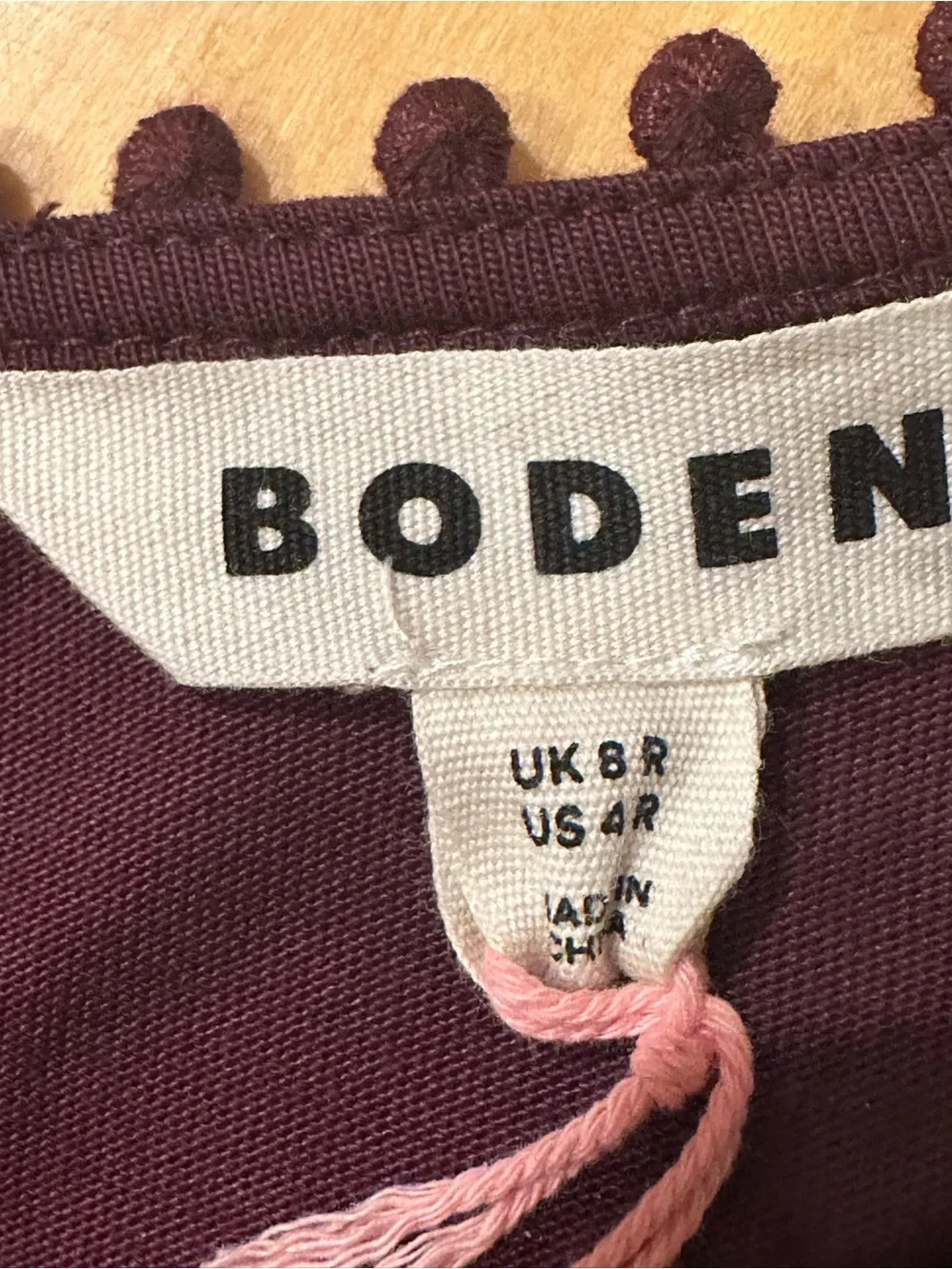 Boden Purple Mila Short Jersey Dress, Size 4